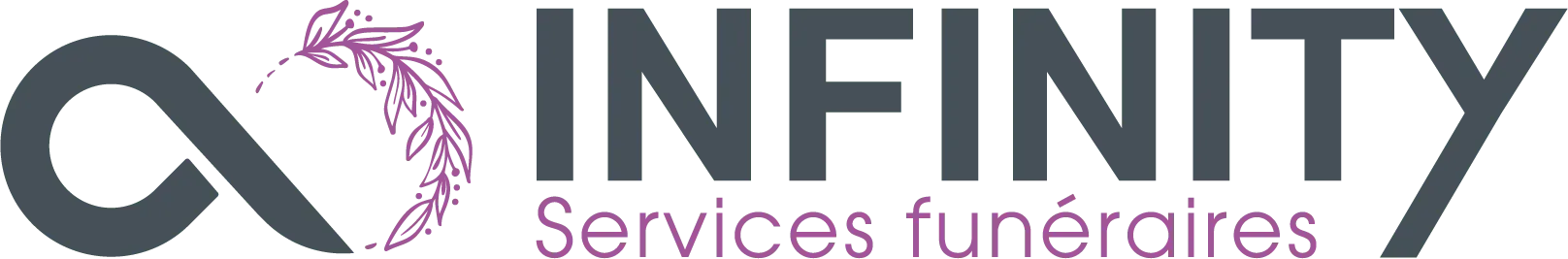 Logo officiel de Infinity Services Funéraires avec symbole de l'infini